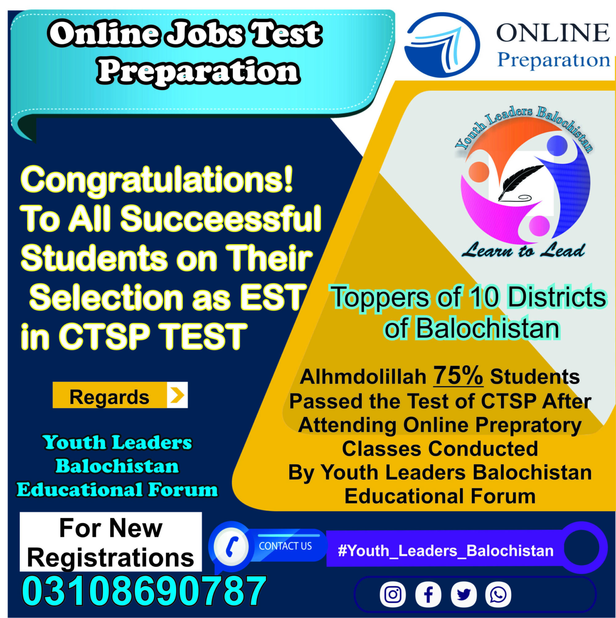 Successful Studetns of Youth Leaders Balochistan